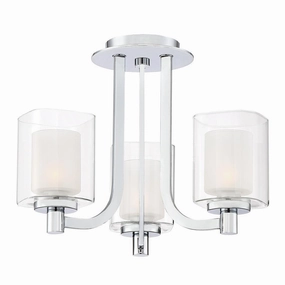 Quoizel Kolt 3 Light Semi-flush Mount white ceiling lamp