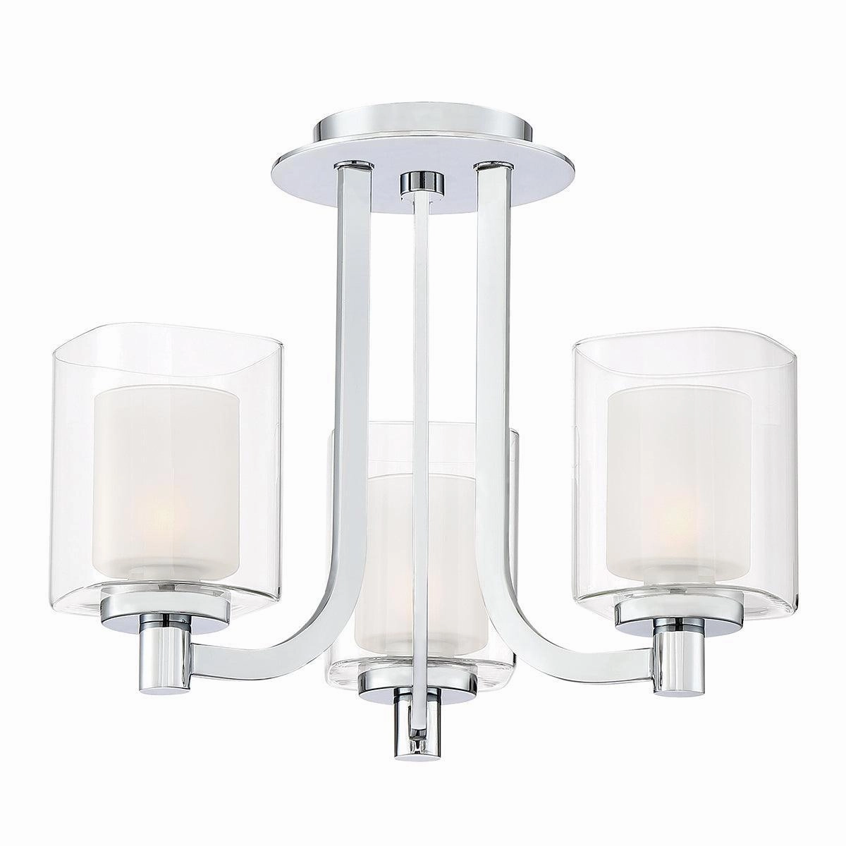 Quoizel Kolt 3 Light Semi-flush Mount white ceiling lamp