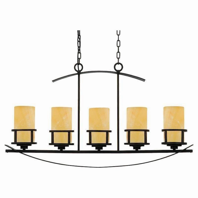 Quoizel Kyle 5 Light Imperial Bronze Island Ceiling Light soft glow ceiling light