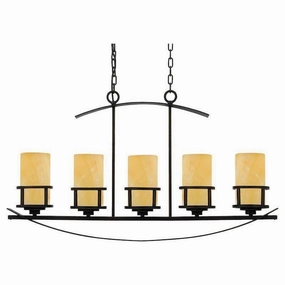 Quoizel Kyle 5 Light Imperial Bronze Island Ceiling Light soft glow ceiling light