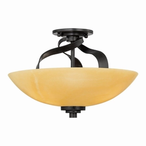 Quoizel Kyle Imperial Bronze Semi-flush Ceiling Light ambient ceiling fixture