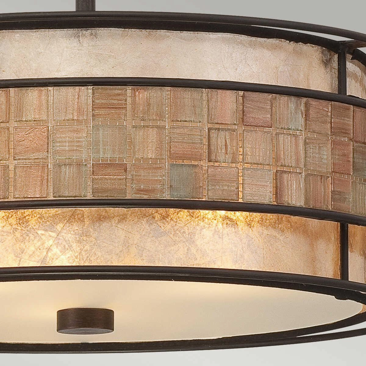 Quoizel Laguna 3 Light Copper Semi-Flush Ceiling Light