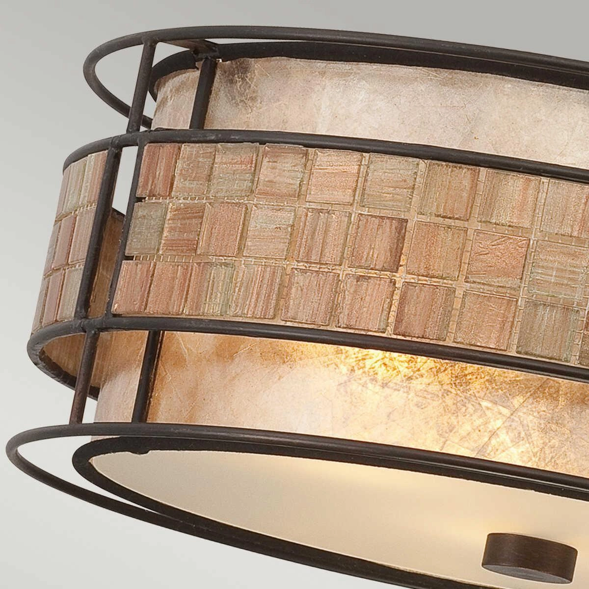 Quoizel Laguna 3 Light Copper Semi-Flush Ceiling Light