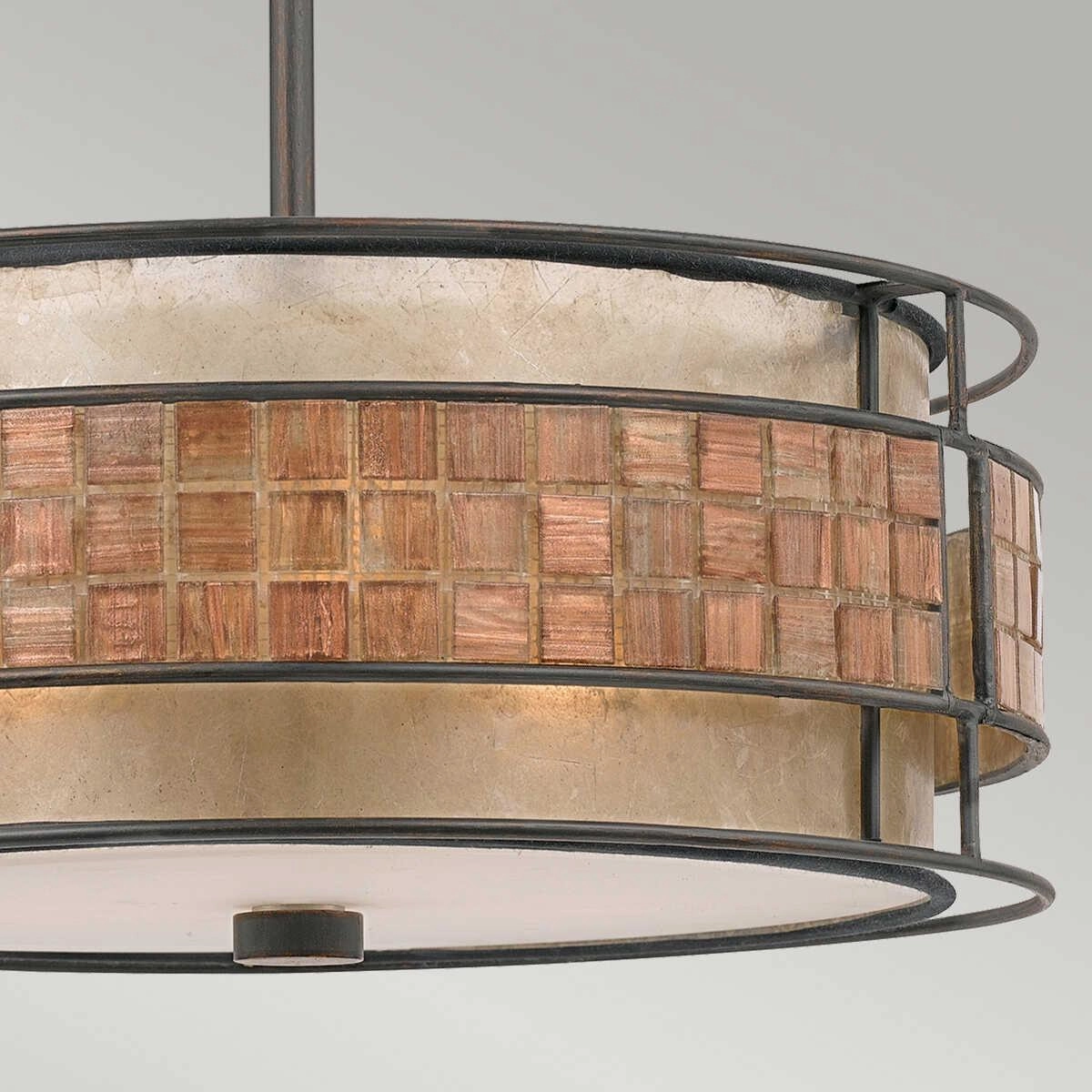 Quoizel Laguna Copper Mosaic Pendant Ceiling Light Damaged Box
