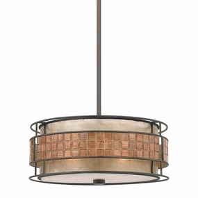 Quoizel Laguna Copper Mosaic Pendant Ceiling Light Damaged Box white ceiling lamp