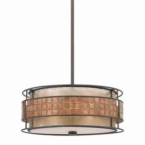 Quoizel Laguna Copper Mosaic Pendant Ceiling Light Damaged Box sleek LED ceiling lamp