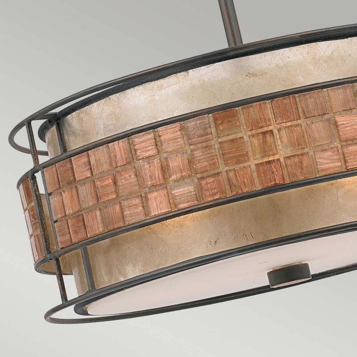 Quoizel Laguna Copper Mosaic Pendant Ceiling Light Damaged Box