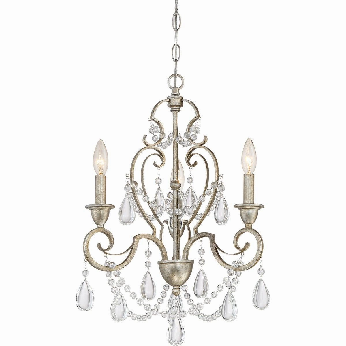 Quoizel Lakeside 3 Light Gold Mini Chandelier Ceiling Light white ceiling lamp