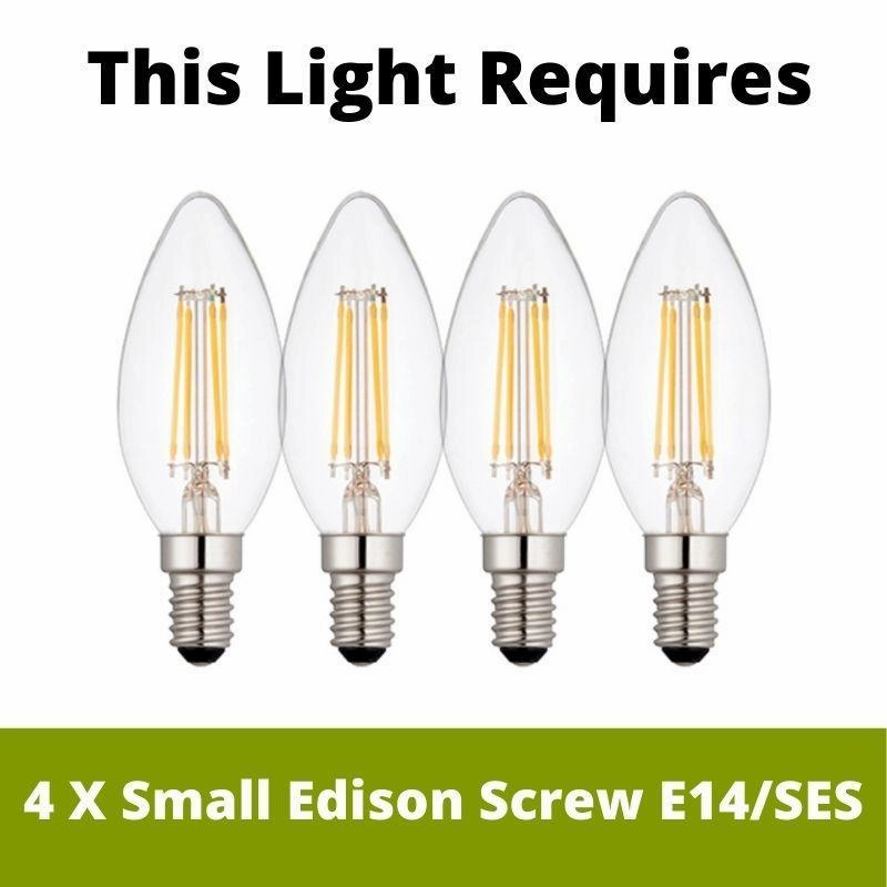 Quoizel Lakeside 4 Light Gold Pendant Ceiling Light
