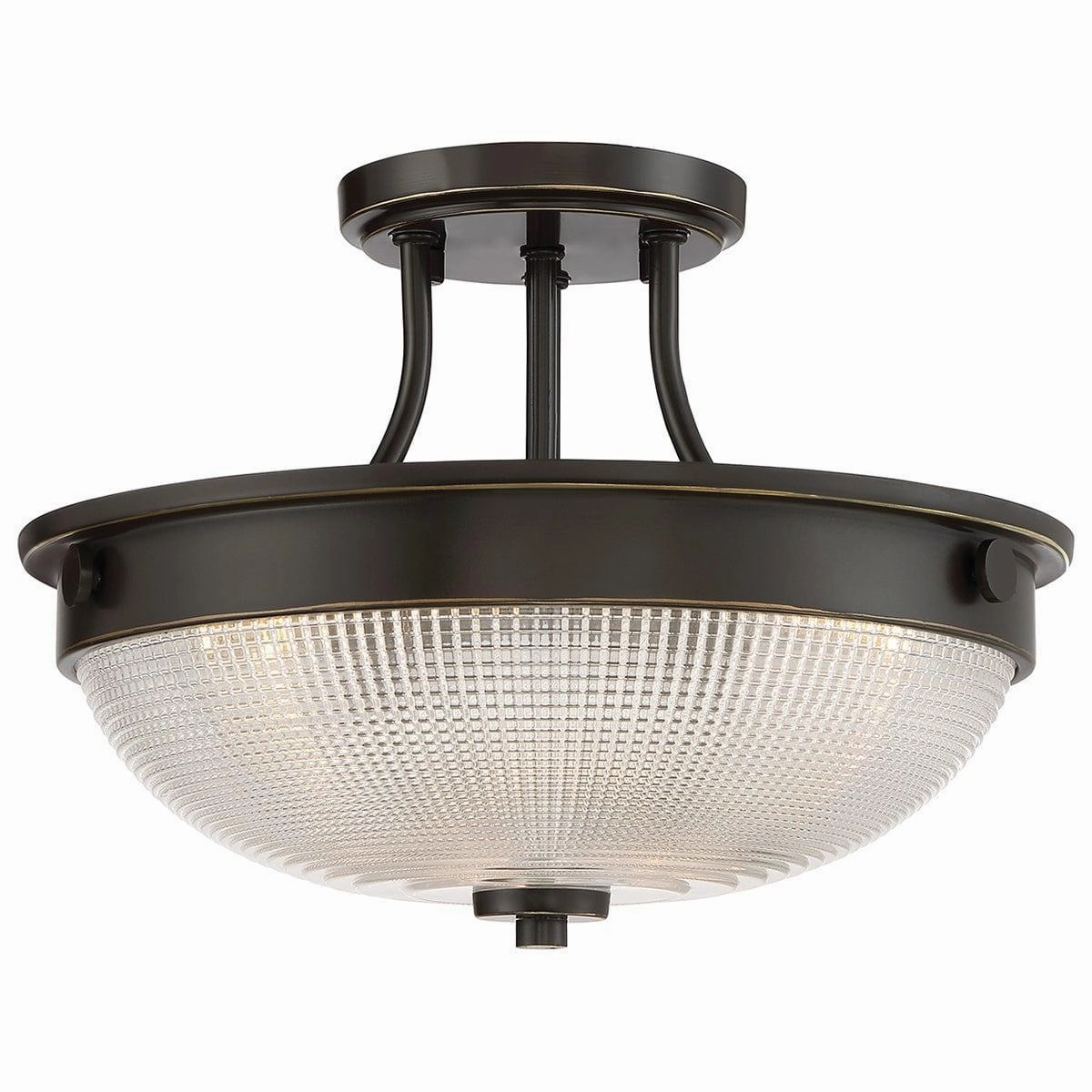 Quoizel Mantle 2 Light Semi-Flush Bronze Ceiling Light ambient ceiling fixture