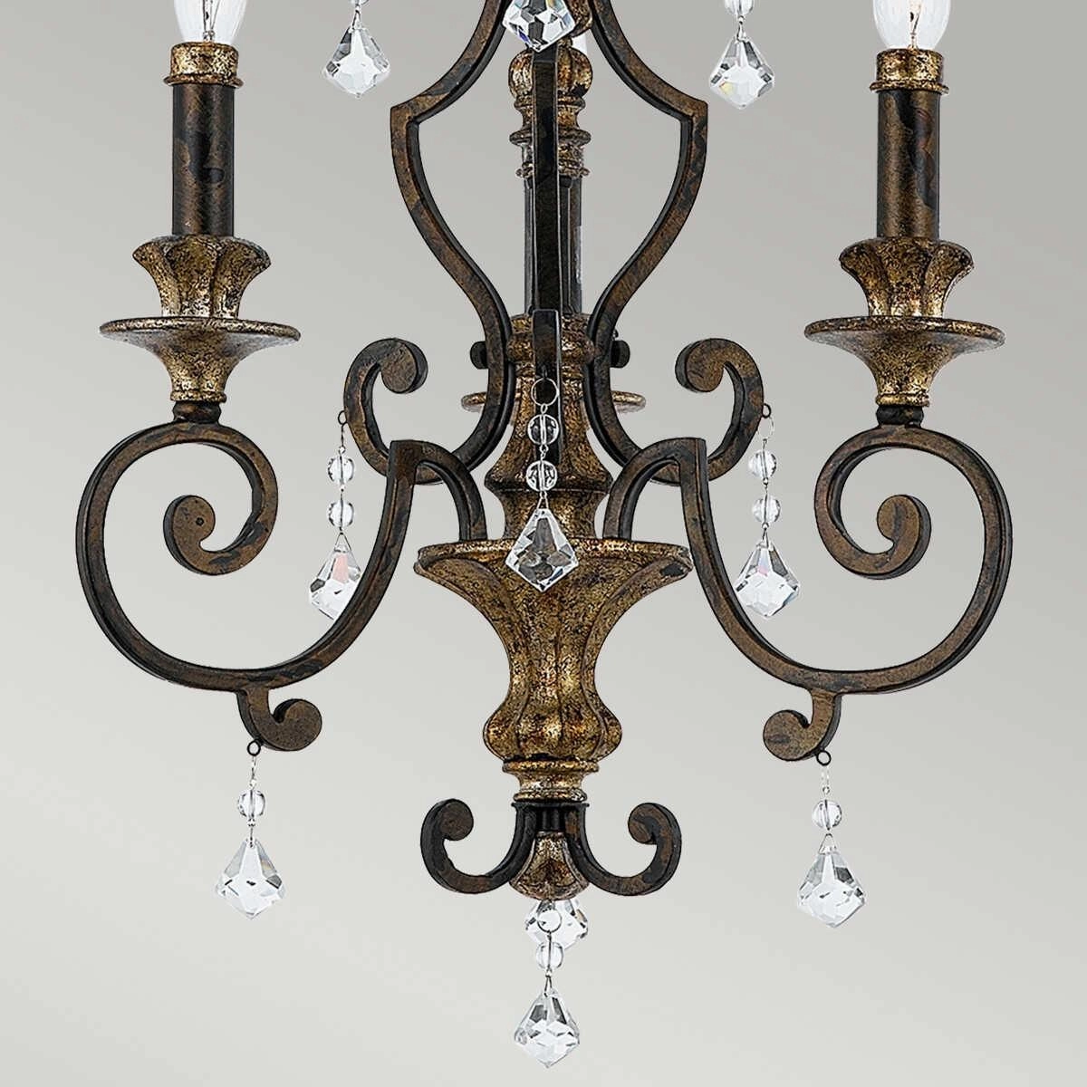 Quoizel Marquette 3 Light Gold Chandelier