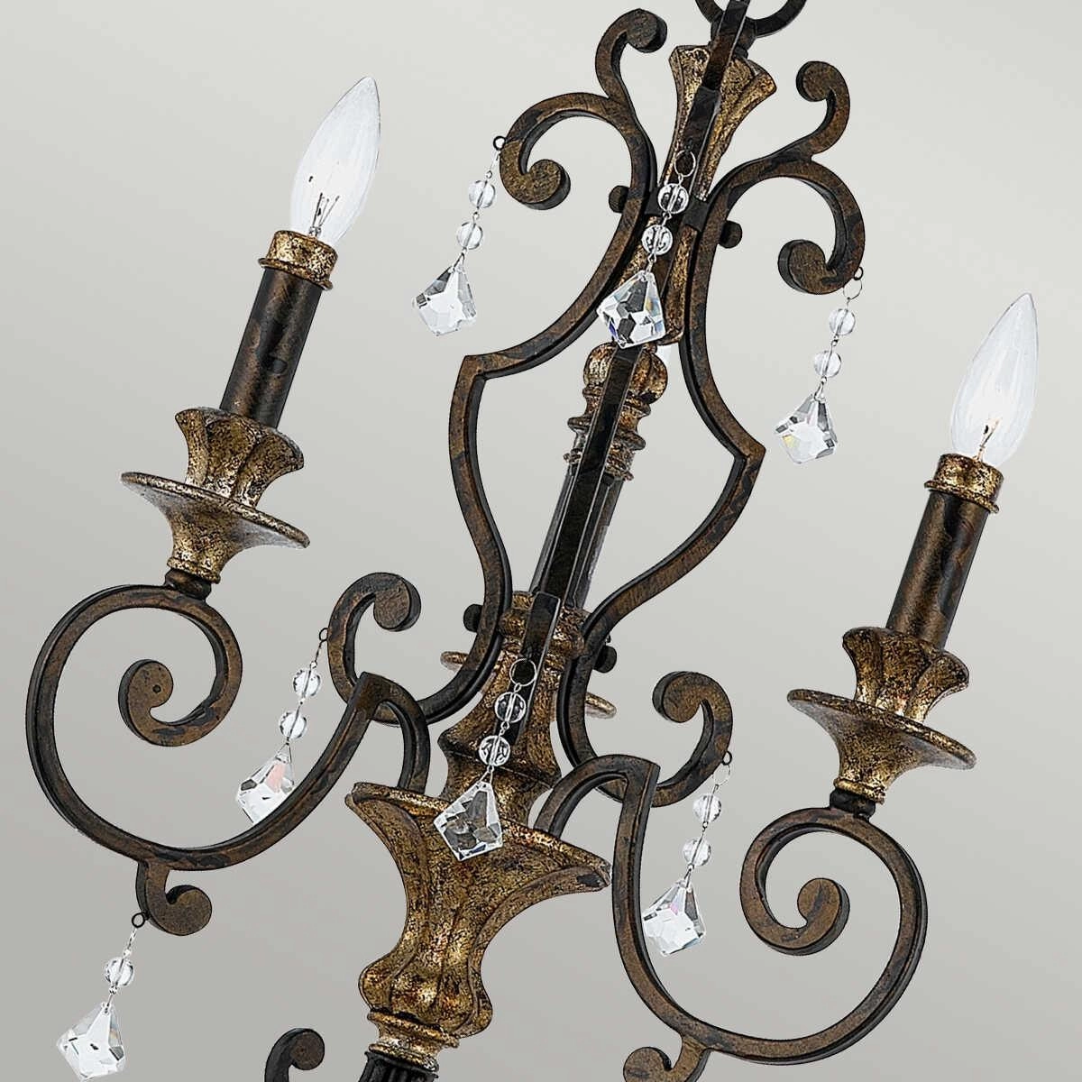 Quoizel Marquette 3 Light Gold Chandelier Damaged Box