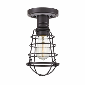 Quoizel Mixon 1 Light Bronze Semi-flush Mount white ceiling lamp