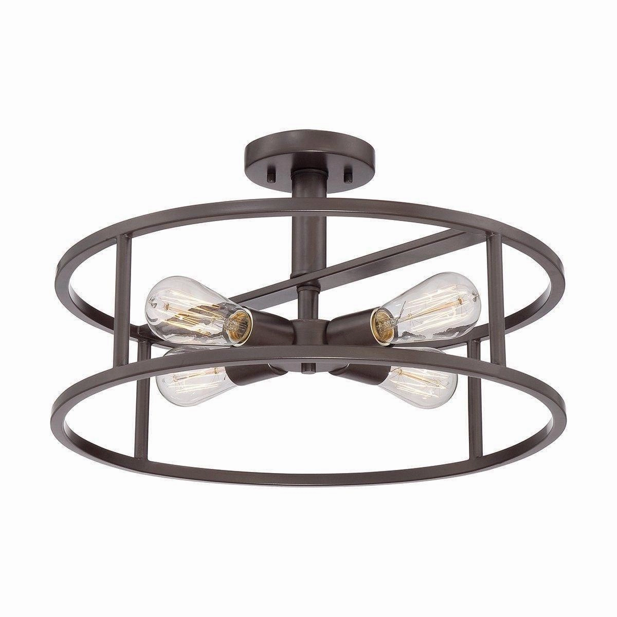 Quoizel New Harbor & Marine Island Bronze Semi-Flush ambient ceiling fixture