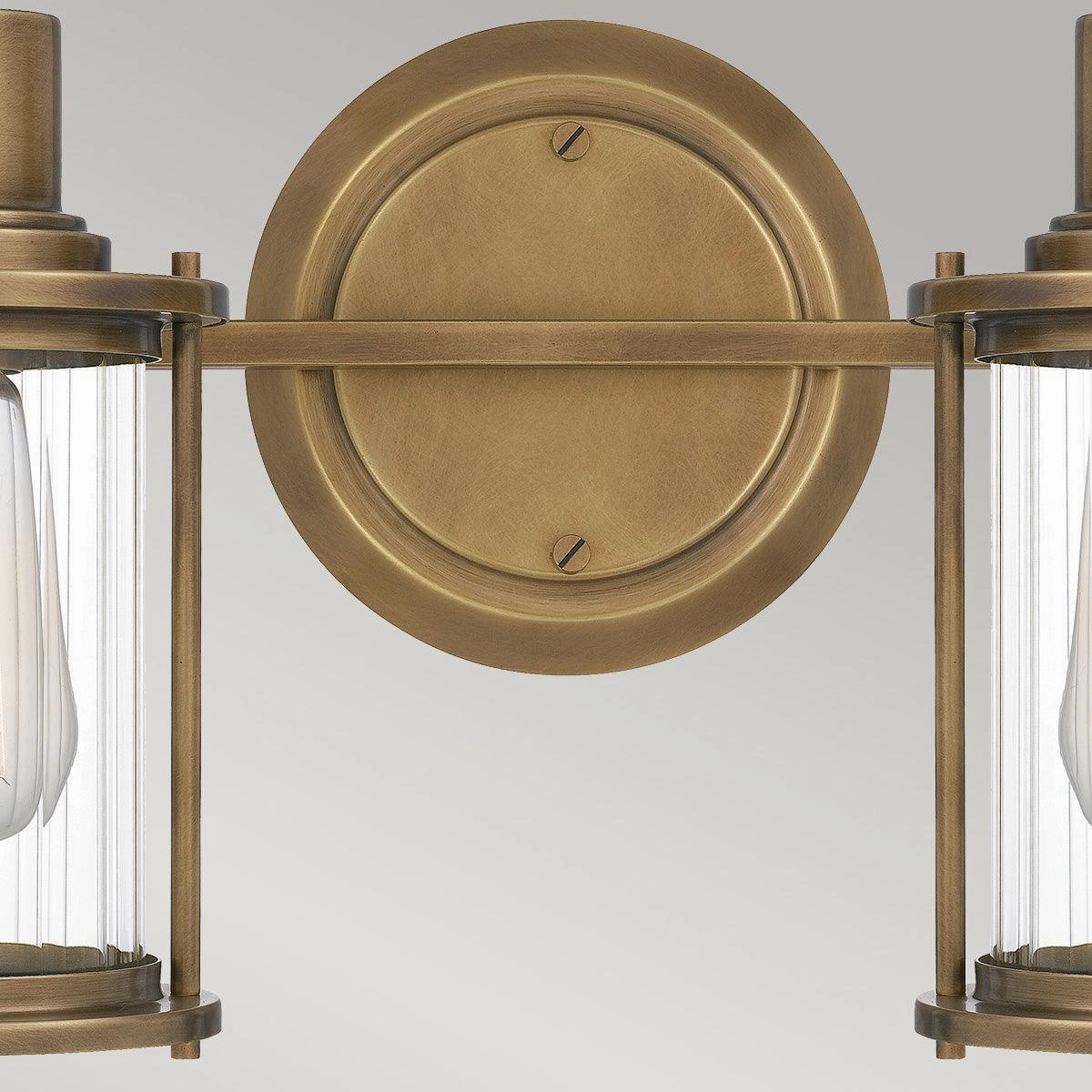 Quoizel Riggs 2 Light Brass Bathroom Wall Light