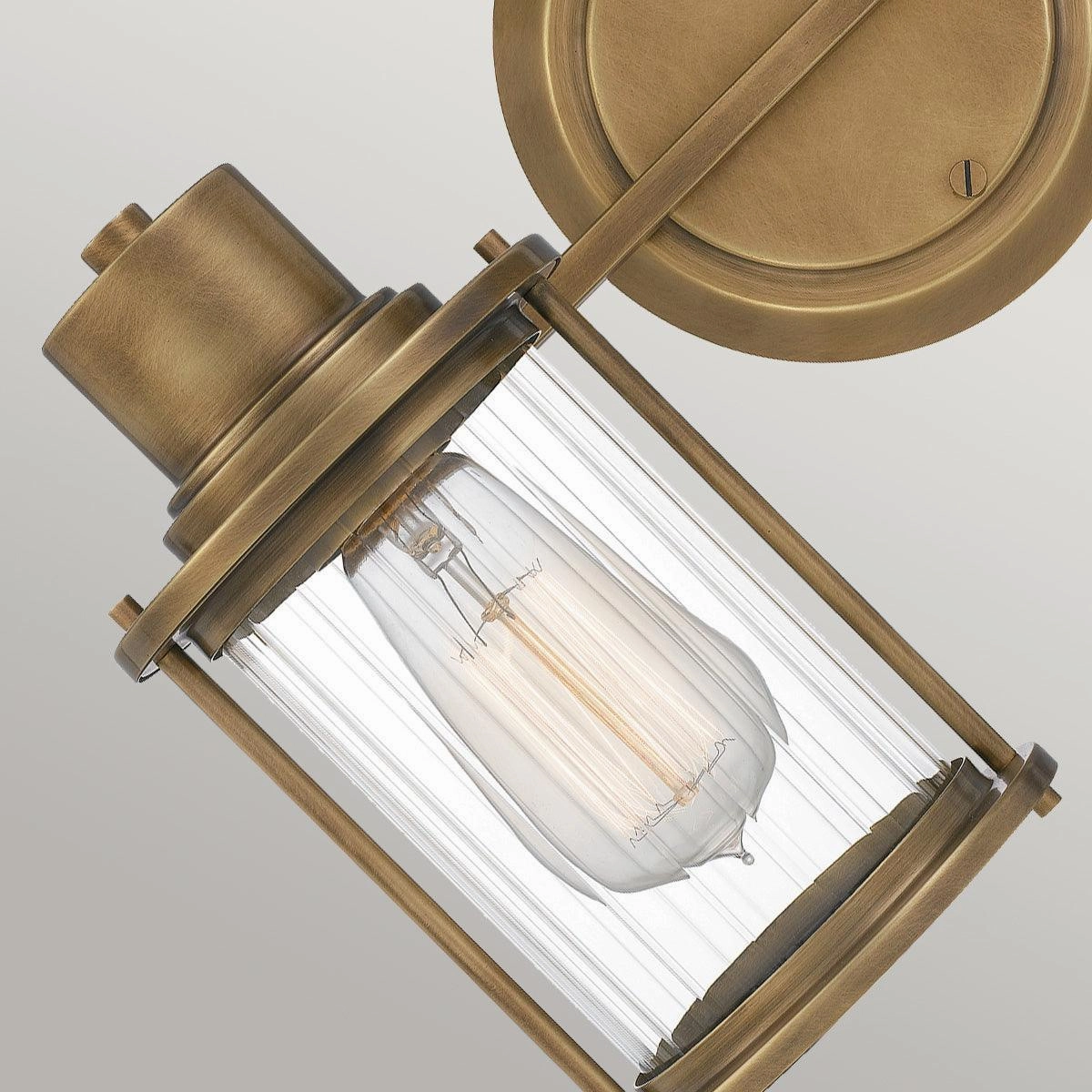 Quoizel Riggs 2 Light Brass Bathroom Wall Light