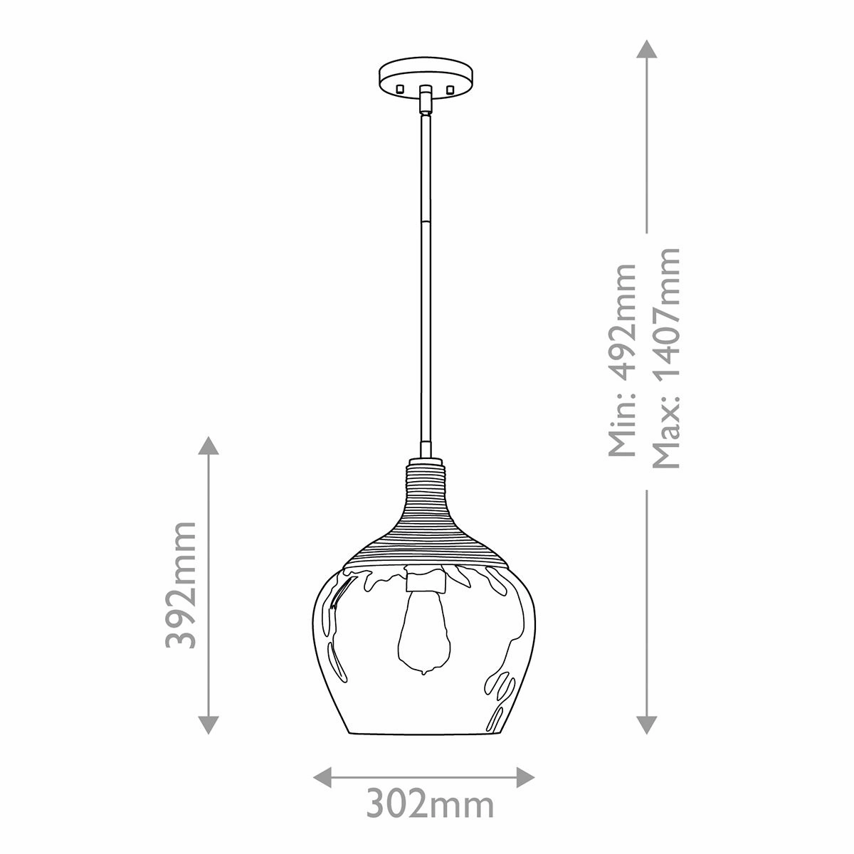 Quoizel Royer Back and Rope Ceiling Pendant Light