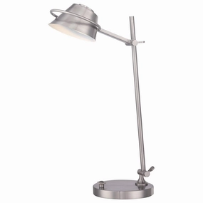 Quoizel Spencer LED Brushed Nickel Table Lamp Damaged Box energy-saving LED light
