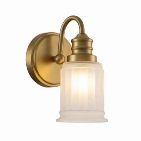 Quoizel Swell 1 Light Brass Bathroom Wall Light vintage desk lamp
