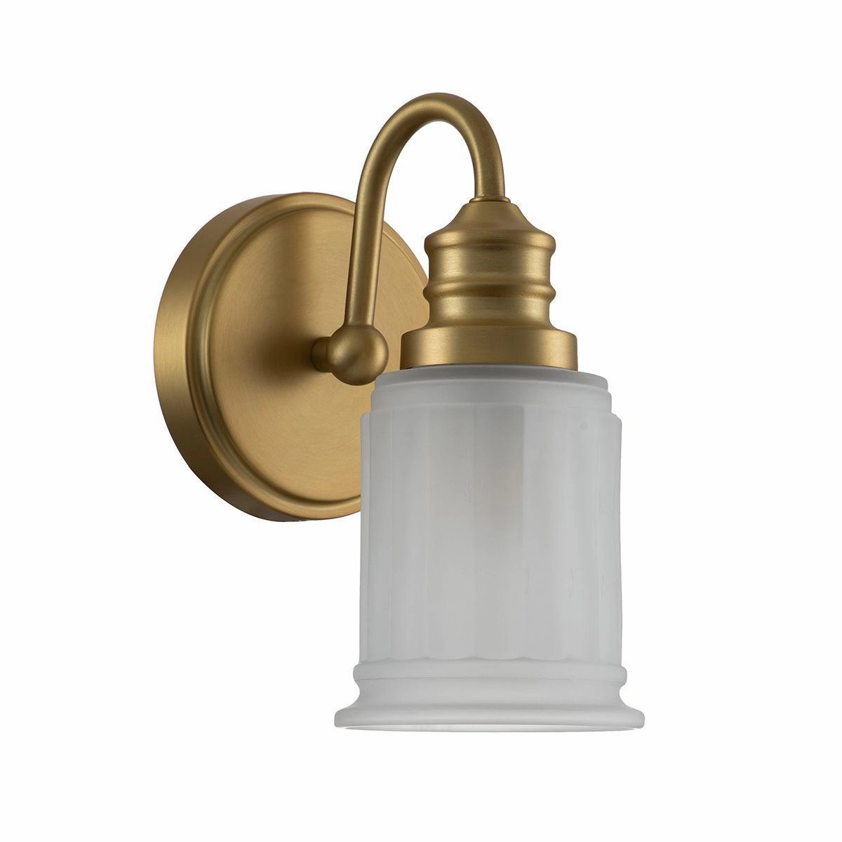 Quoizel Swell 1 Light Brass Bathroom Wall Light