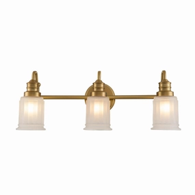 Quoizel Swell 3 Light Brass Bathroom Wall Light vintage desk lamp