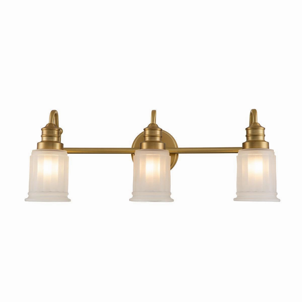Quoizel Swell 3 Light Brass Bathroom Wall Light vintage desk lamp