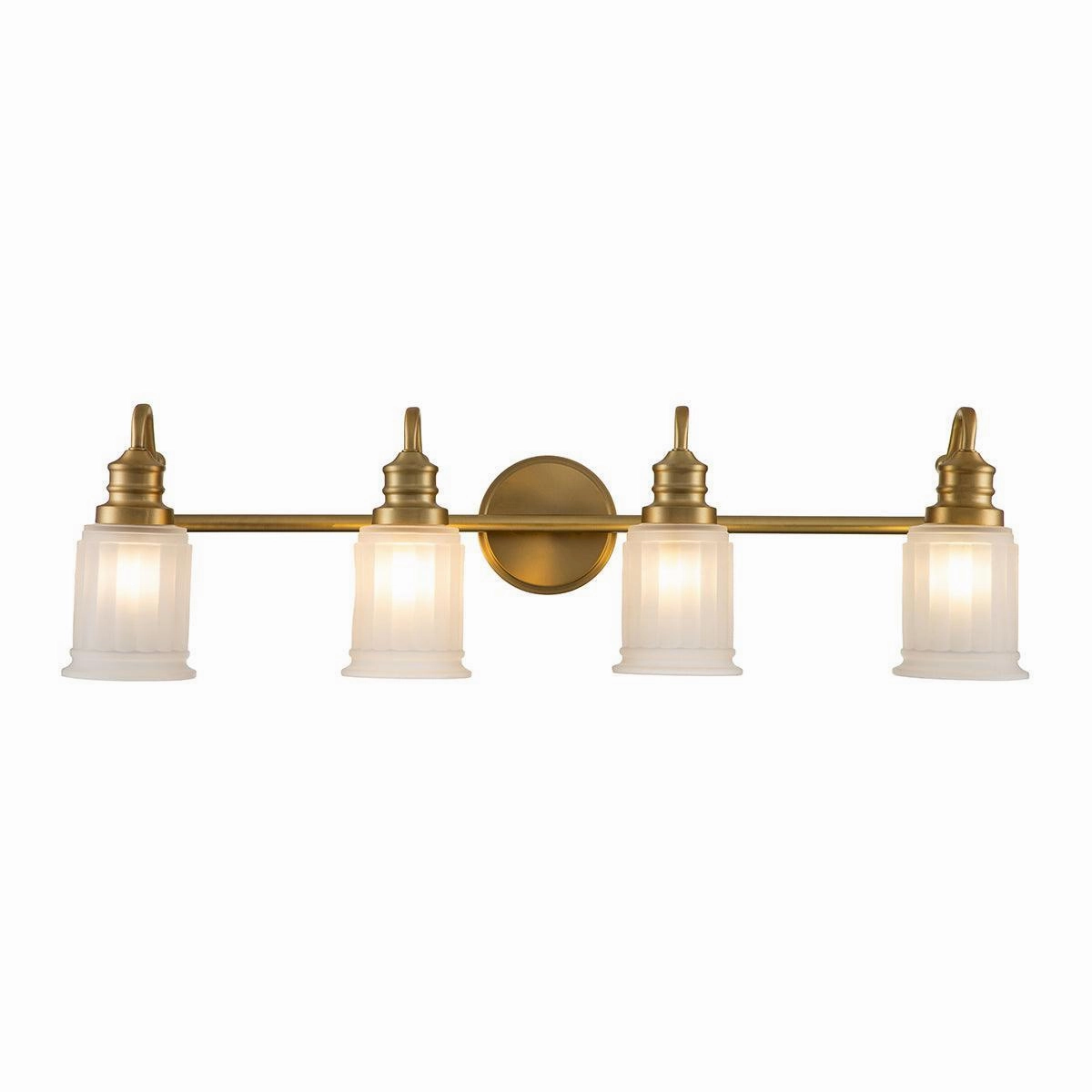 Quoizel Swell 4 Light Brass Bathroom Wall Light vintage desk lamp
