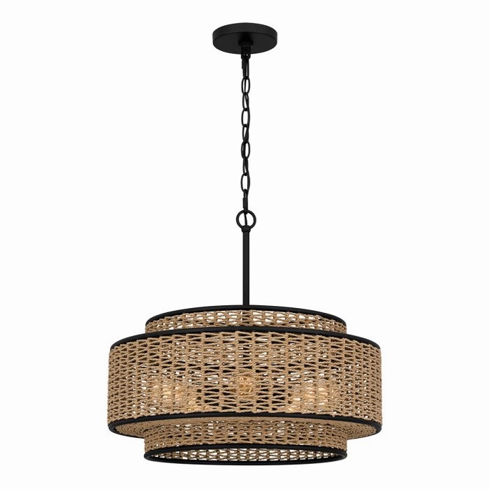 Quoizel Teton Black 5 Light Ceiling Pendant Light