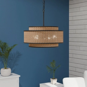 Quoizel Teton Black 5 Light Ceiling Pendant Light sleek LED ceiling lamp
