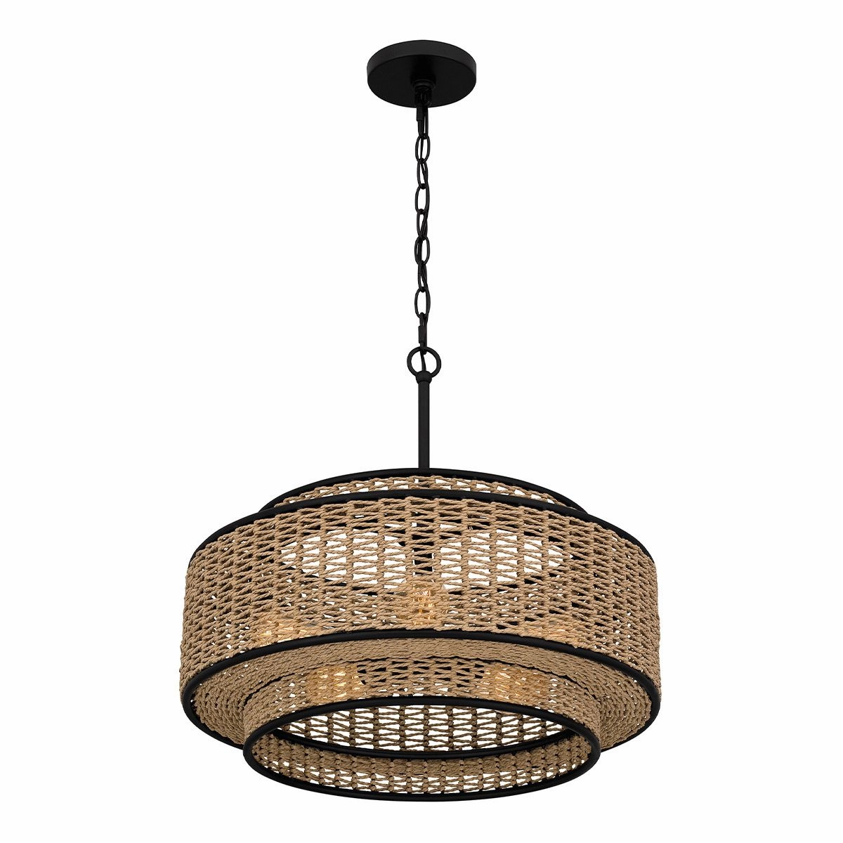 Quoizel Teton Black 5 Light Ceiling Pendant Light