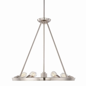 Quoizel Theater Row Silver 6 Light Pendant Ceiling Light soft glow ceiling light