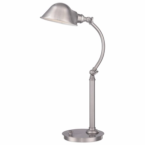 Quoizel Thompson LED Brushed Nickel Table energy-saving LED light