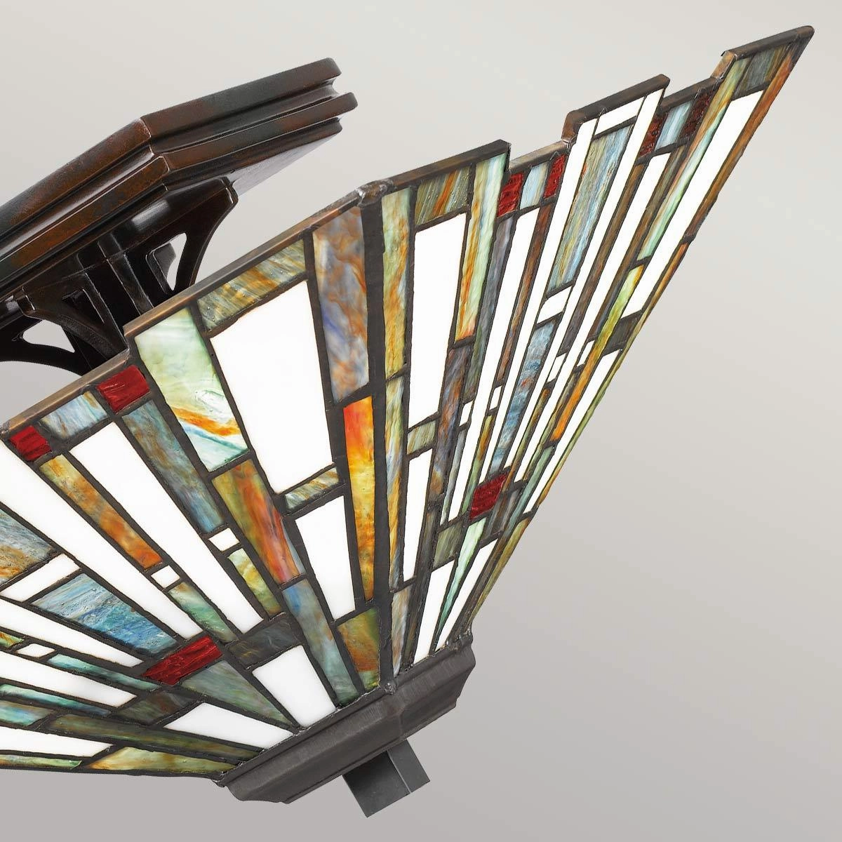 Quoizel Tiffany Maybeck 2 Light Bronze Flush Ceiling Mount