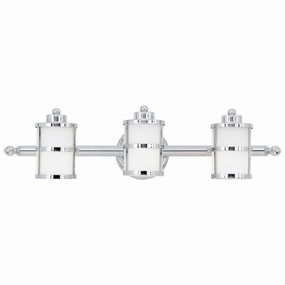 Quoizel Tranquil Bay Chrome 3 Light Bathroom Wall Light vintage desk lamp