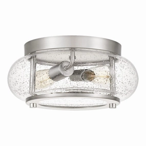 Quoizel Trilogy 2 Light Flush Brushed Nickel Ceiling Light ambient ceiling fixture