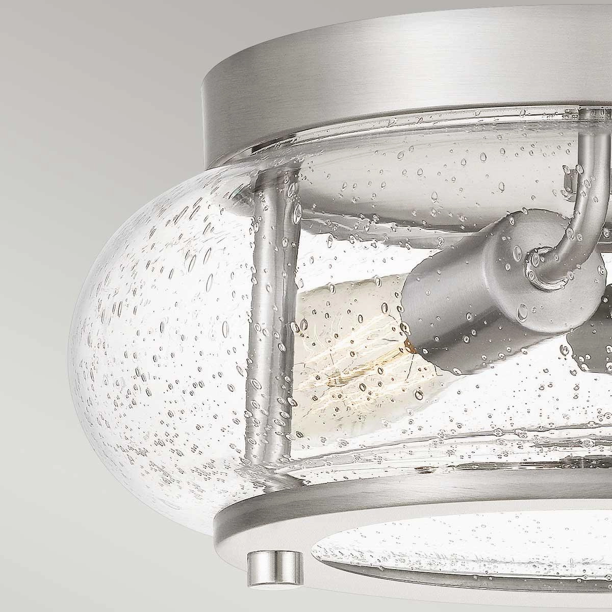 Quoizel Trilogy 2 Light Flush Brushed Nickel Ceiling Light