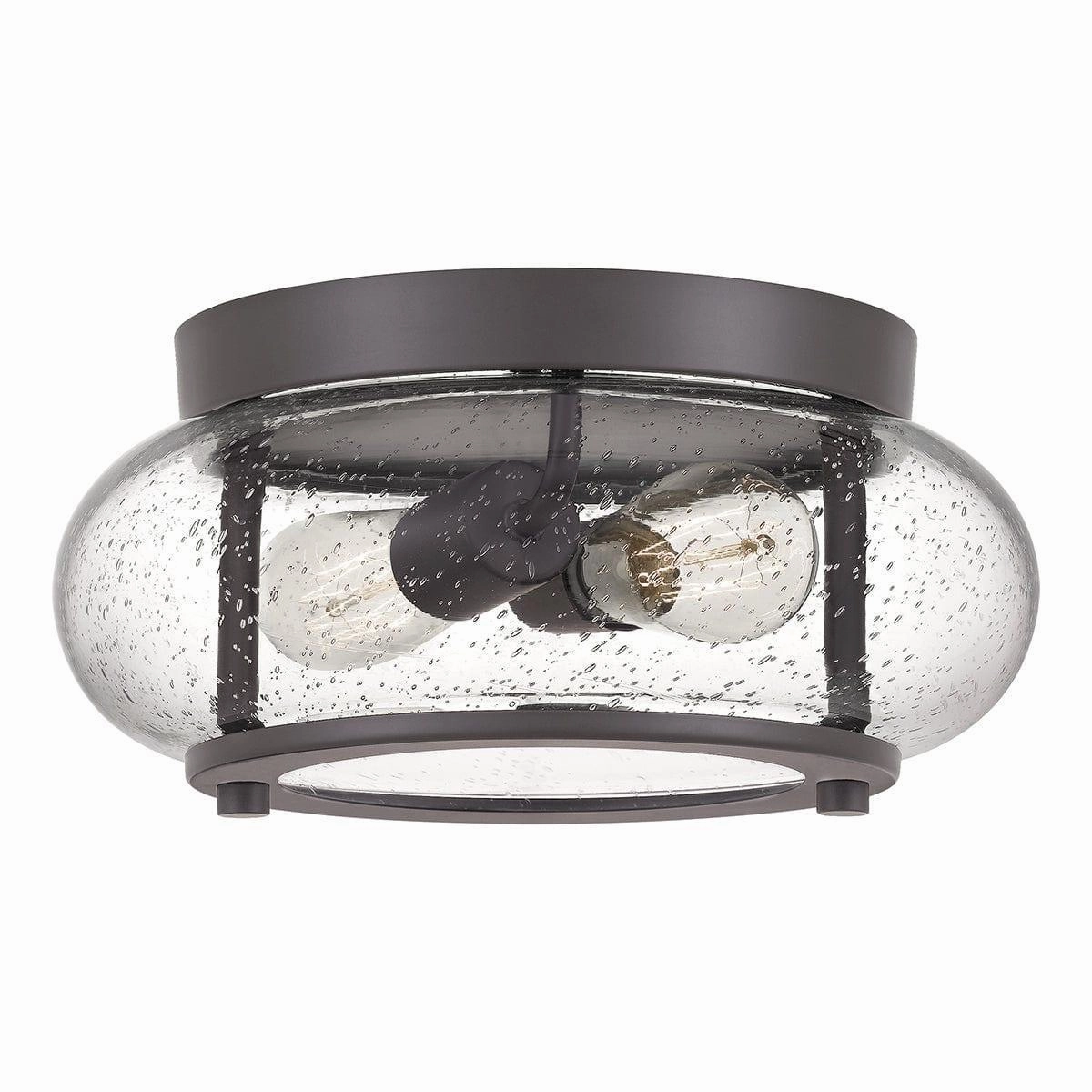 Quoizel Trilogy 2 Light Flush Mount Bronze Ceiling Light soft glow ceiling light