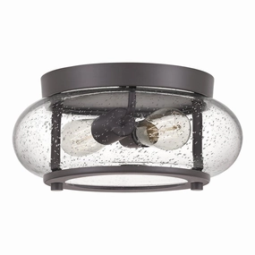 Quoizel Trilogy 2 Light Flush Mount Bronze Ceiling Light soft glow ceiling light