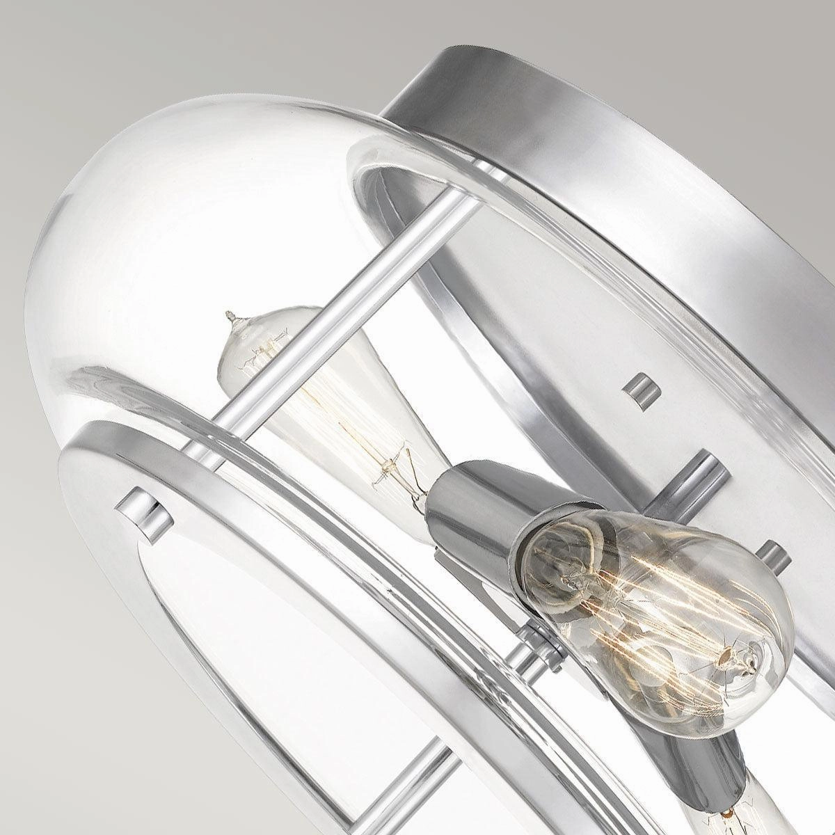 Quoizel Trilogy 3 Light Chrome Bathroom Flush Mount