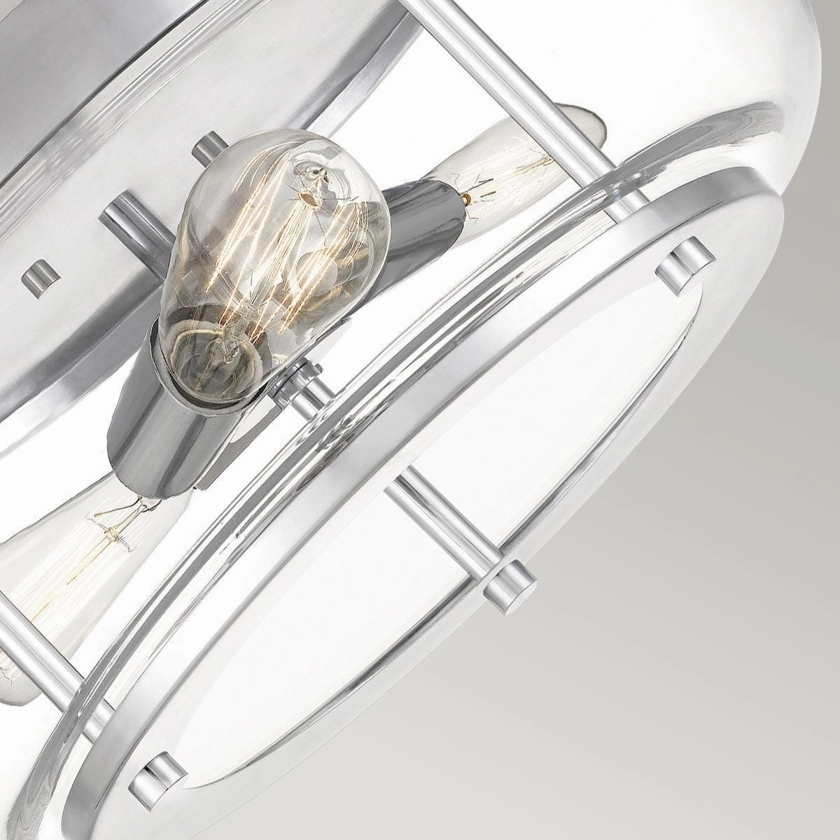 Quoizel Trilogy 3 Light Chrome Bathroom Flush Mount