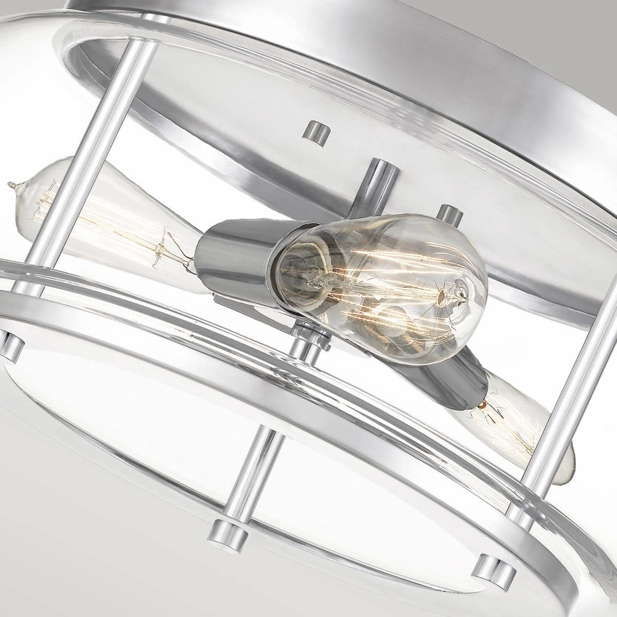 Quoizel Trilogy 3 Light Chrome Bathroom Flush Mount