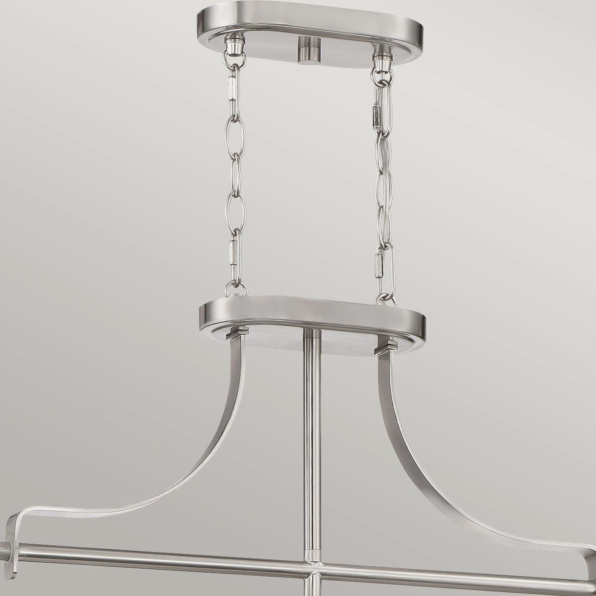 Quoizel Trilogy 3 Light Island Brushed Nickel Pendant
