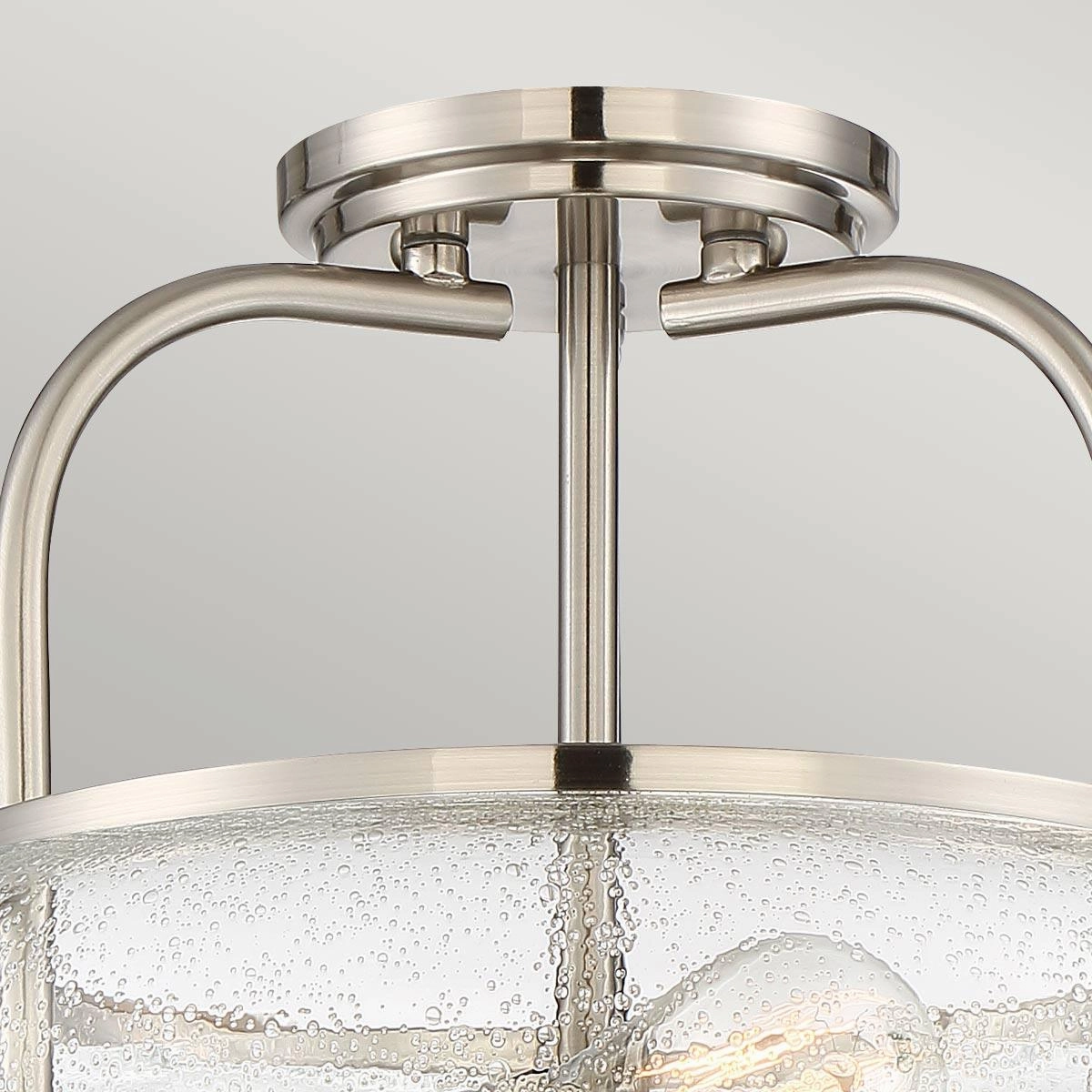 Quoizel Trilogy 3 Light Semi-Flush Brushed Nickel Ceiling Light