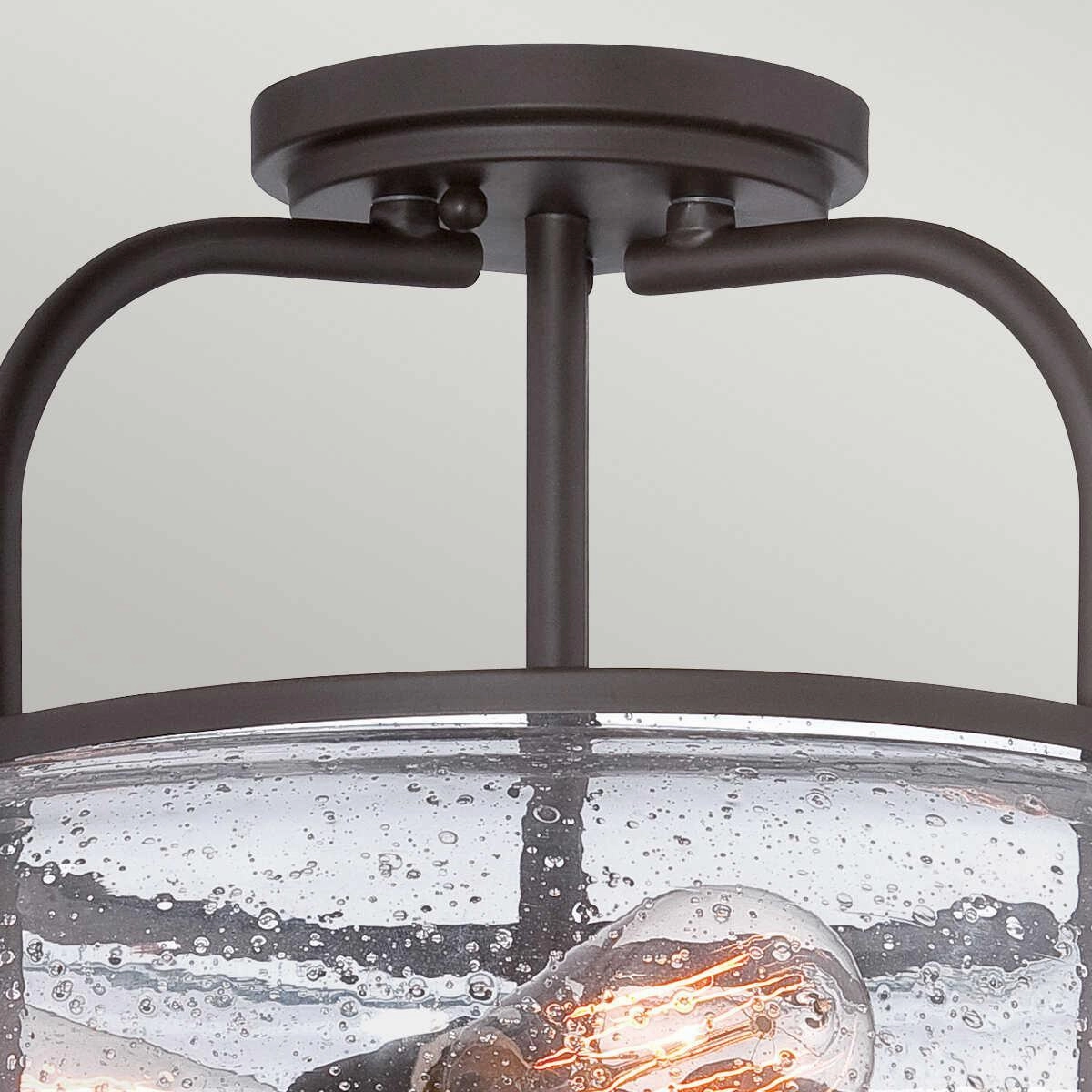 Quoizel Trilogy Bronze Medium Semi-Flush Ceiling Light