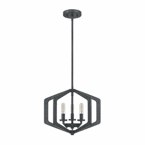 Quoizel Vanguard 3 Light Black Pendant white ceiling lamp