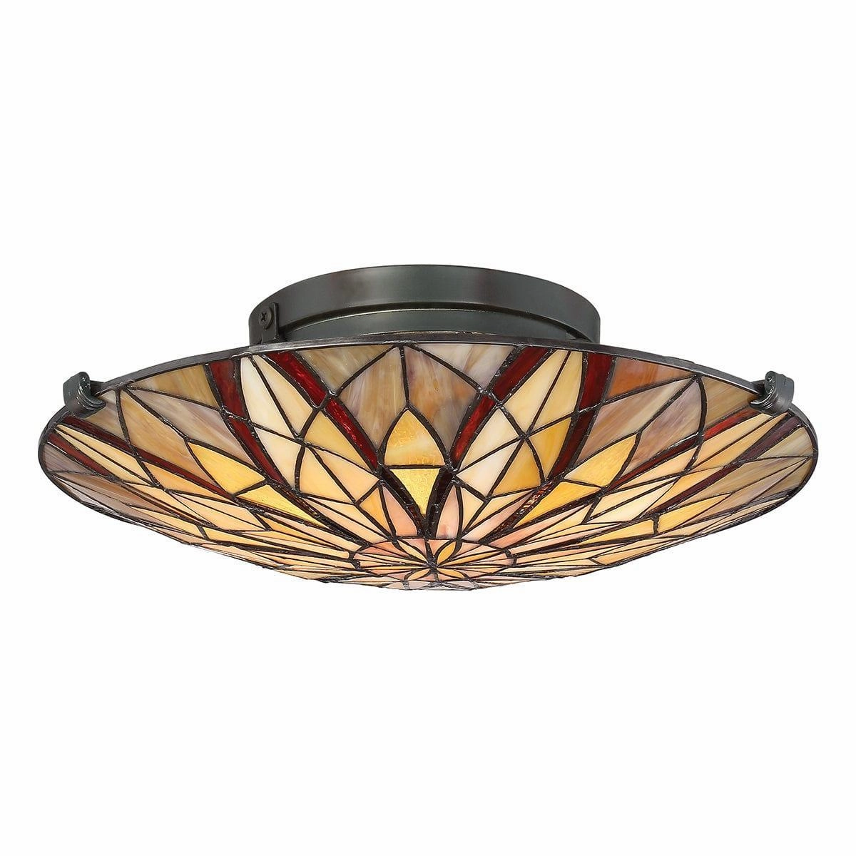 Quoizel Victory Tiffany Semi-Flush Ceiling Light recessed ceiling spot lamp