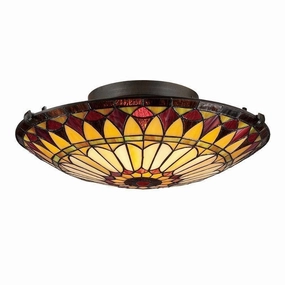 Quoizel West End Flush Tiffany Ceiling Light recessed ceiling spot lamp