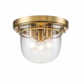 Quoizel Whistling 3 Light Brass Bathroom Ceiling Flush vintage desk lamp