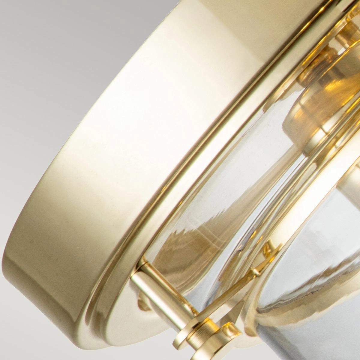 Quoizel Whistling 3 Light Polished Brass Bathroom Flush Mount