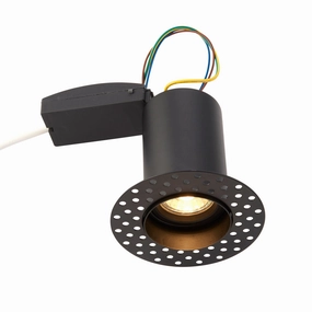 Ravel Trimless Fire Rated Downlight Black Recessed Light 50W adjustable floor standing lamp